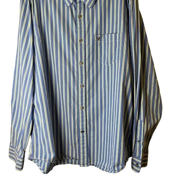 AMERICAN eagle outfitters vintage fit men’s striped size XL button down shirt. - Picture 3 of 11